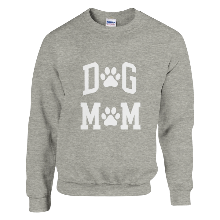 Ash - Dog Mom sweatshirt, plain front view on white