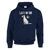 Load image into Gallery viewer, Navy - Lab Mom hoodie, plain front view on white
