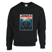 Load image into Gallery viewer, Black - Jowls Black Lab sweatshirt, plain front view on white
