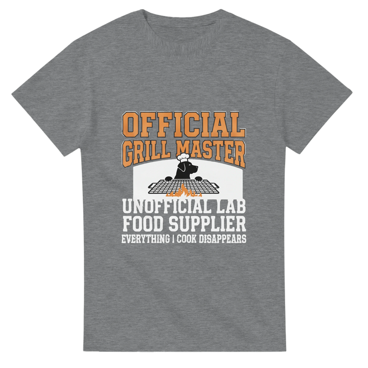 Sport Grey - Official Grill Master Lab tee, plain front view on white