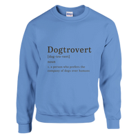 Load image into Gallery viewer, Carolina Blue - Dogtrovert sweatshirt, plain front view on white
