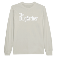 Load image into Gallery viewer, Ash - The Dogfather long sleeve tee, plain front view on white
