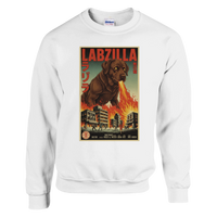 Load image into Gallery viewer, White - Labzilla sweatshirt, plain front view on white
