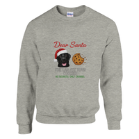 Load image into Gallery viewer, Ash - Dear Santa Lab sweatshirt, plain front view on white
