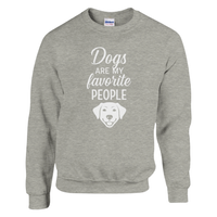 Load image into Gallery viewer, Ash - Dogs Are My Favorite People sweatshirt, plain front view on white
