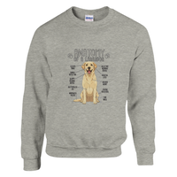 Load image into Gallery viewer, Ash - Anatomy of a Yellow Lab sweatshirt, plain front view on white
