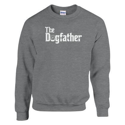Sport Grey - The Dogfather sweatshirt, plain front view on white
