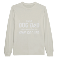 Load image into Gallery viewer, Ash - Dog Dad Way Cooler long sleeve tee, plain front view on white
