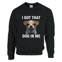 Load image into Gallery viewer, Black - I Got That Dog In Me sweatshirt, plain front view on white

