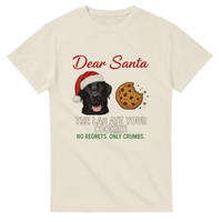 Load image into Gallery viewer, Natural - Dear Santa Lab tee, plain front view on white
