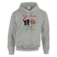 Load image into Gallery viewer, Ash - Dear Santa Lab hoodie, plain front view on white

