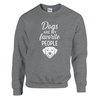 Load image into Gallery viewer, Sport Grey - Dogs Are My Favorite People sweatshirt, plain front view on white
