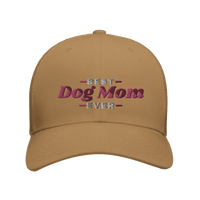 Load image into Gallery viewer, Caramel - Best Dog Mom Ever trucker hat, front view on white

