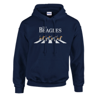 Load image into Gallery viewer, Navy - The Beagles hoodie, plain front view on white
