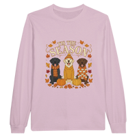 Load image into Gallery viewer, Light Pink - Tis the Season Fall Labs long sleeve tee, plain front view on white
