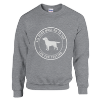 Load image into Gallery viewer, Graphite Heather - Lab For Testing sweatshirt, plain front view on white

