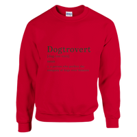 Load image into Gallery viewer, Red - Dogtrovert sweatshirt, plain front view on white
