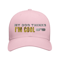 Load image into Gallery viewer, Pink - My Dog Thinks I'm Cool trucker hat, front view on white
