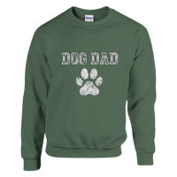 Load image into Gallery viewer, Military Green - Dog Dad sweatshirt, plain front view on white
