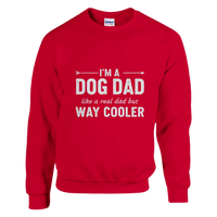 Load image into Gallery viewer, Red - Dog Dad Way Cooler sweatshirt, plain front view on white
