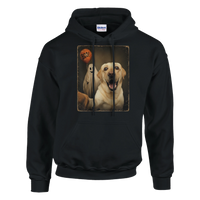 Load image into Gallery viewer, Black - Ghost Selfie Boo Dog hoodie, plain front view on white
