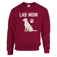 Load image into Gallery viewer, Cardinal Red - Lab Mom sweatshirt, plain front view on white
