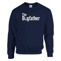 Load image into Gallery viewer, Navy - The Dogfather sweatshirt, plain front view on white
