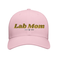 Load image into Gallery viewer, Pink - Lab Mom trucker hat, front view on white
