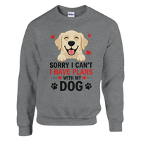 Load image into Gallery viewer, Sport Grey - Sorry I Can't I Have Plans With My Dog sweatshirt, plain front view on white
