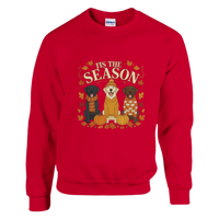Load image into Gallery viewer, Red - Tis the Season Fall Labs sweatshirt, plain front view on white
