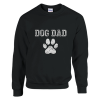 Load image into Gallery viewer, Black - Dog Dad sweatshirt, plain front view on white
