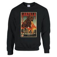 Load image into Gallery viewer, Black - Labzilla sweatshirt, plain front view on white
