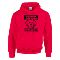 Load image into Gallery viewer, Red - Proud Lab Mom hoodie, plain front view on white
