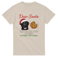 Load image into Gallery viewer, Sand - Dear Santa Lab tee, plain front view on white
