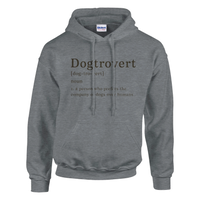 Load image into Gallery viewer, Sport Grey - Dogtrovert hoodie, plain front view on white
