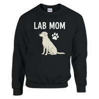 Load image into Gallery viewer, Black - Lab Mom sweatshirt, plain front view on white
