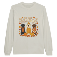 Load image into Gallery viewer, Ash - Tis the Season Fall Labs long sleeve tee, plain front view on white
