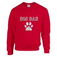 Load image into Gallery viewer, Red - Dog Dad sweatshirt, plain front view on white

