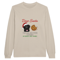 Load image into Gallery viewer, Sand - Dear Santa Lab long sleeve tee, plain front view on white
