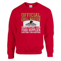 Load image into Gallery viewer, Red - Official Grill Master Lab sweatshirt, plain front view on white
