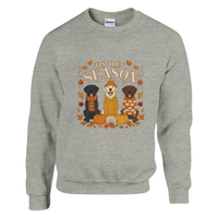 Load image into Gallery viewer, Ash - Tis the Season Fall Labs sweatshirt, plain front view on white
