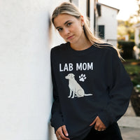 Load image into Gallery viewer, Black - Lab Mom sweatshirt, worn by a model

