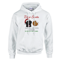 Load image into Gallery viewer, White - Dear Santa Lab hoodie, plain front view on white
