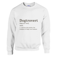 Load image into Gallery viewer, White - Dogtrovert sweatshirt, plain front view on white
