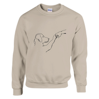 Load image into Gallery viewer, Sand - Dog Fist Bump sweatshirt, plain front view on white
