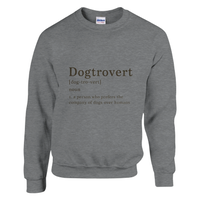Load image into Gallery viewer, Sport Grey - Dogtrovert sweatshirt, plain front view on white
