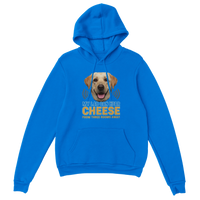 Load image into Gallery viewer, Royal - My Lab Can Hear Cheese hoodie, plain front view on white

