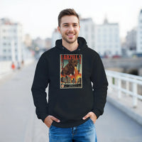 Load image into Gallery viewer, Black - Labzilla hoodie, worn by a man on a city street
