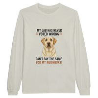 Load image into Gallery viewer, Ash - My Lab Never Voted Wrong long sleeve tee, plain front view on white
