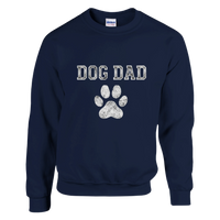 Load image into Gallery viewer, Navy - Dog Dad sweatshirt, plain front view on white

